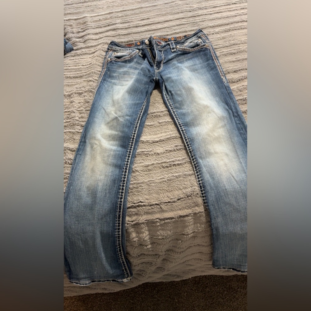 Rock Revival Faded Blue Flare Jeans